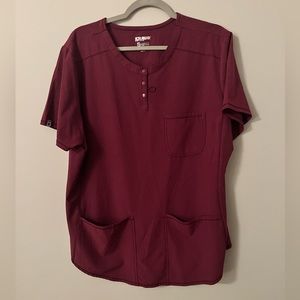 Women’s XL scrub star burgundy jogger scrub set